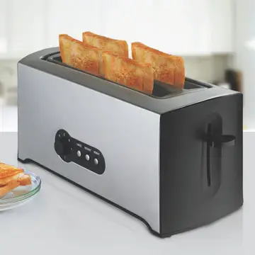 ProBake Stainless Steel Toaster with Wide Slots