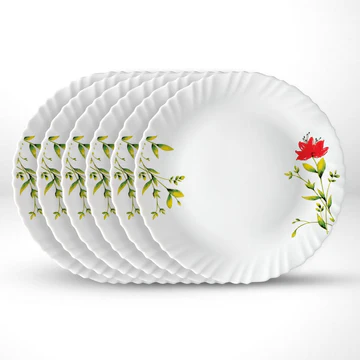 Elegant Floral Pattern Ceramic Dinner Plates