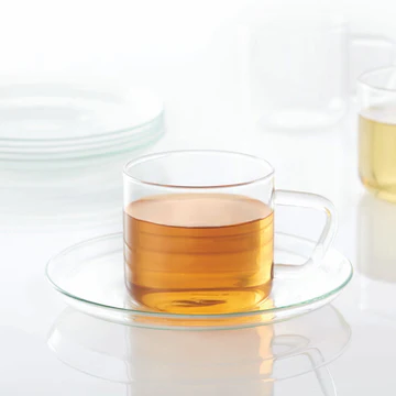 CrystalClear Glass Tea Jug with Saucer