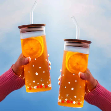 Blossom & Citrus Infuser Glass Tumbler