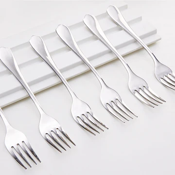 Elegant Steel Dessert Forks