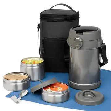 Insulated Food Carrier Set with Stainless Steel