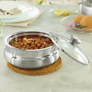 legant Stainless Steel Serving Container with Glass Lid