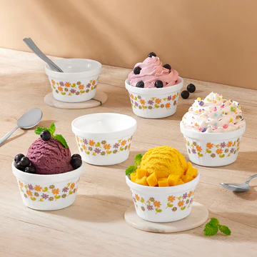 Floral Delight Ice Cream Bowls