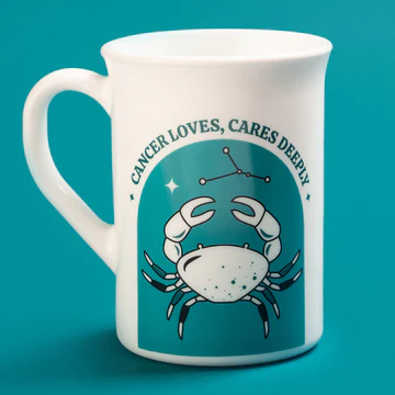Cancer Zodiac Crystal Crab Mug