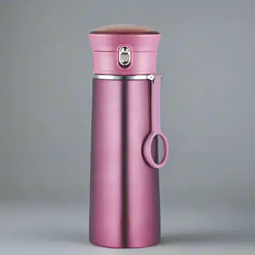 Pink Insulated Travel Bottle with Strap