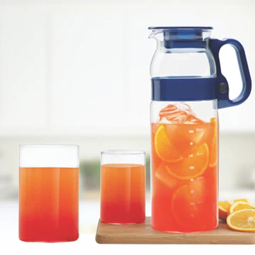 Elegant Juice Jug With Glass