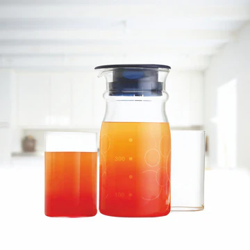 Glass Water Jug with Leakproof Lid and Tumbler Set