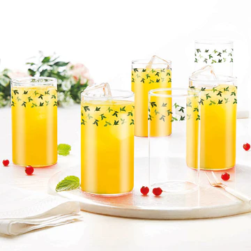 Sunny Birds Glass Tumbler Set