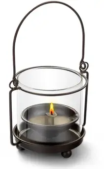 Vintage Glass Candle Lantern