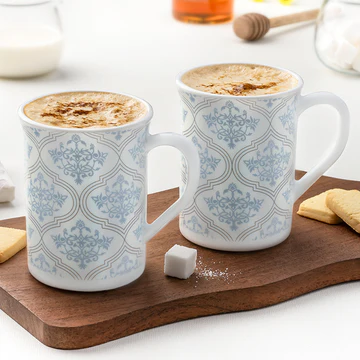 Blue Ornate Coffee Mug