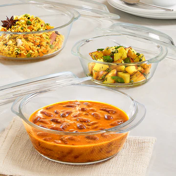 ClearGlass Oval Serving Dishes Set