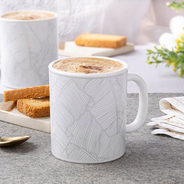 Elegant White Textured Coffee Mug