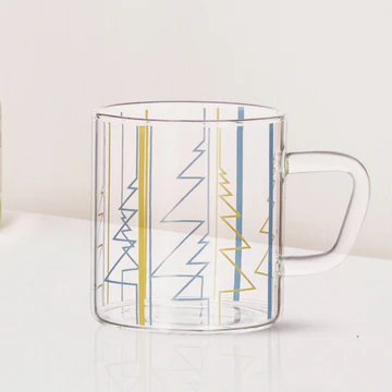 Modern Geometric Glass Coffee Mug